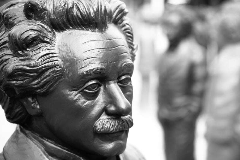 Albert Einstein contemplating time